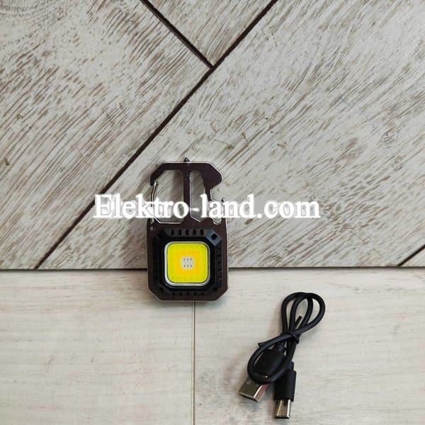 Аккумуляторный мини фонарик LED W5138 с Type-C 7 режимов, отвертки, карабин